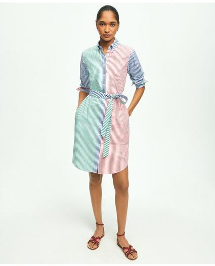 Supima® Cotton Fun Stripe Shirt Dress, image 1