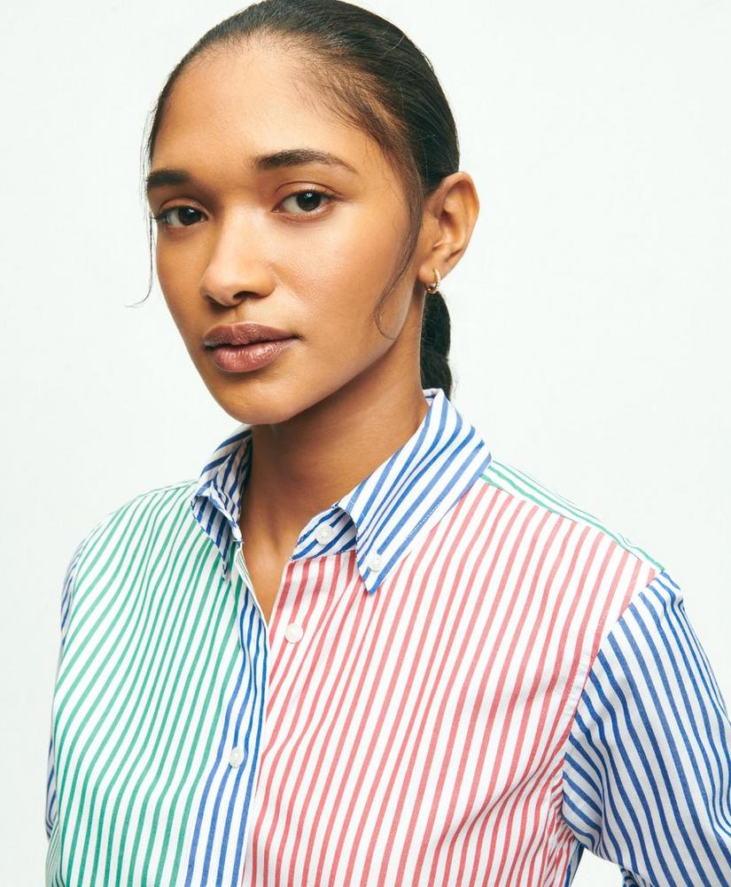 Supima® Cotton Fun Stripe Shirt Dress, image 3