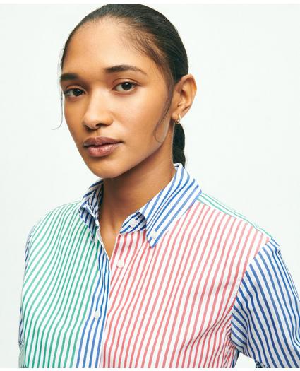 Supima® Cotton Fun Stripe Shirt Dress, image 4