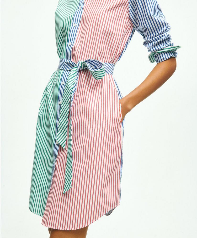 Supima® Cotton Fun Stripe Shirt Dress, image 5