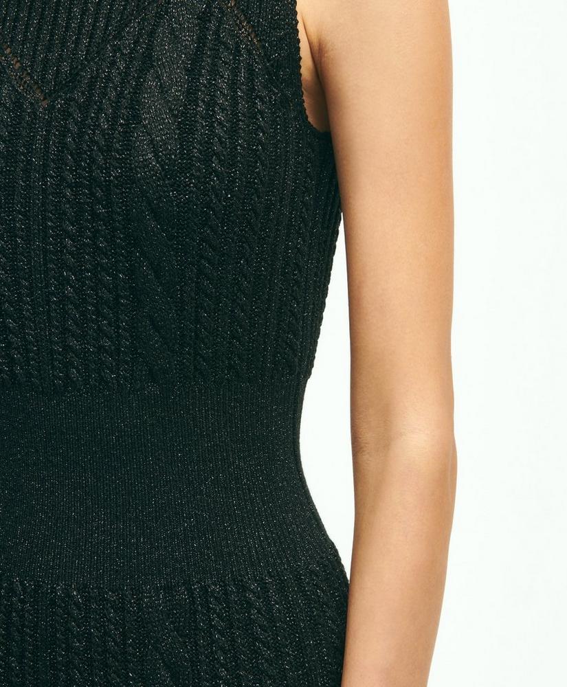 Sparkling Cable-Knit Sweater Dress, image 5