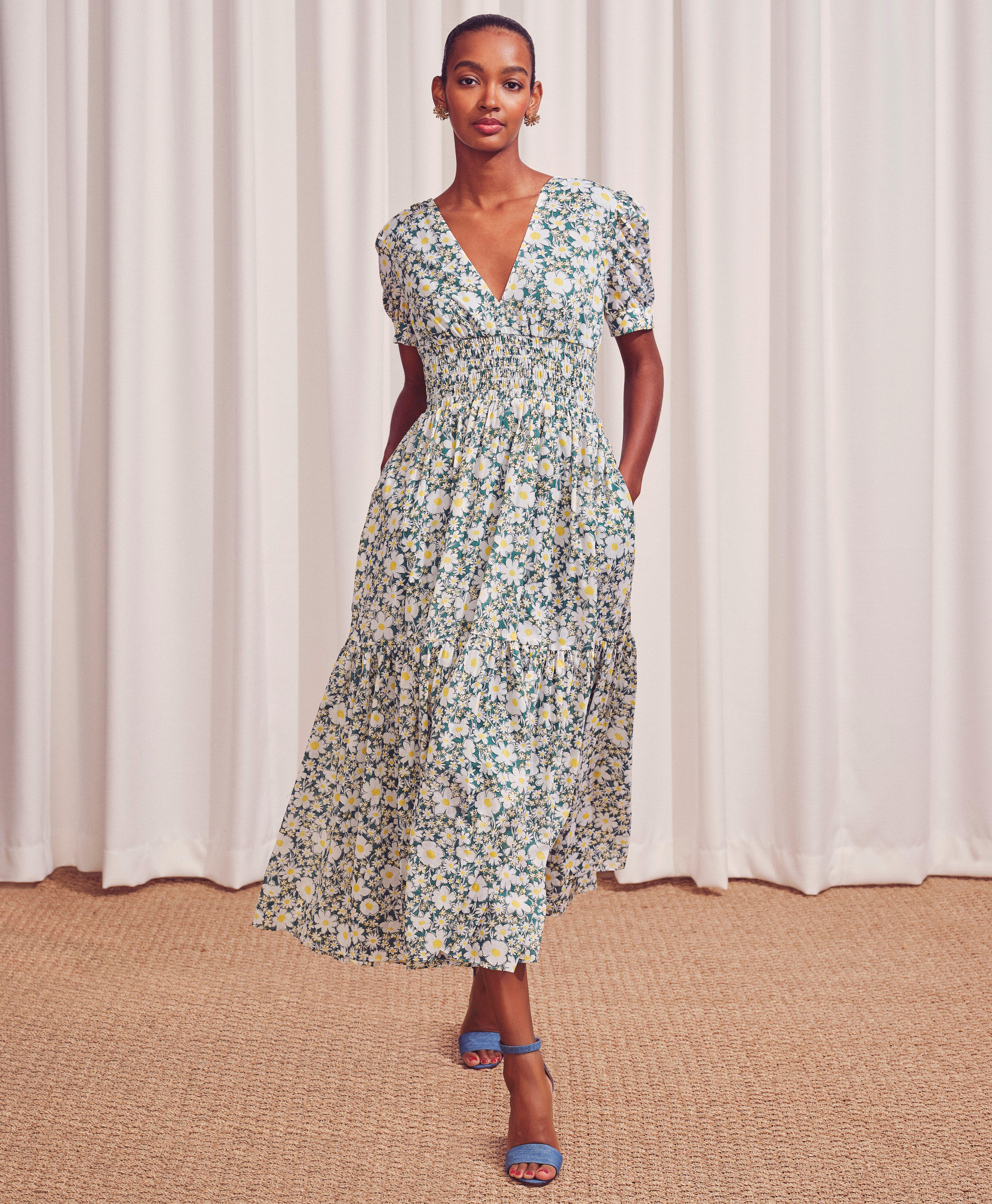 Cotton Voile Smocked Dress