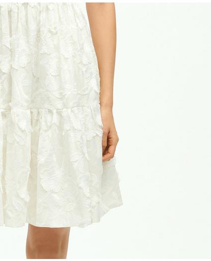 Cotton A-Line Floral Applique Embroidered Dress, image 5