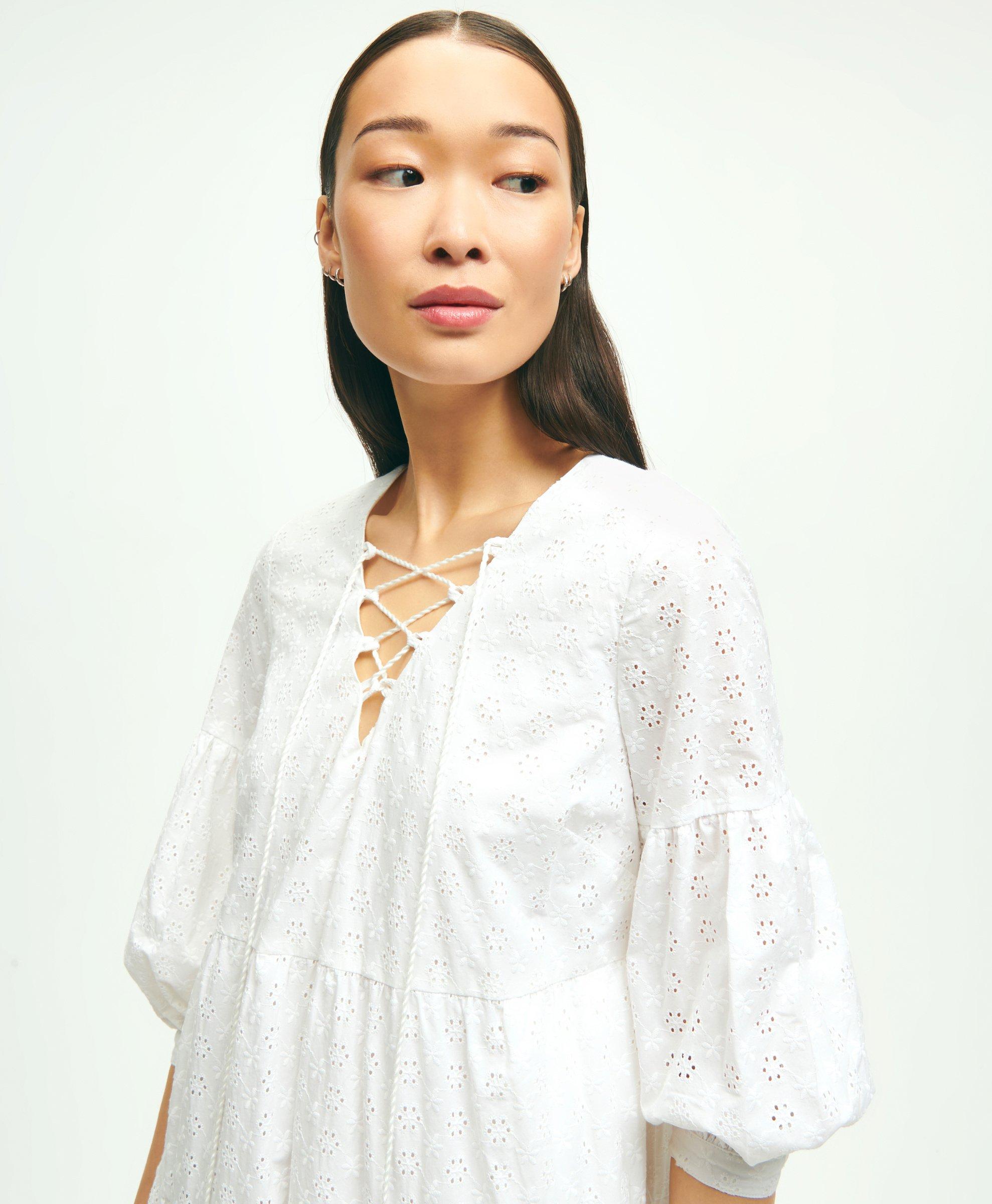 Oh So Pretty Eyelet Lace Top- White