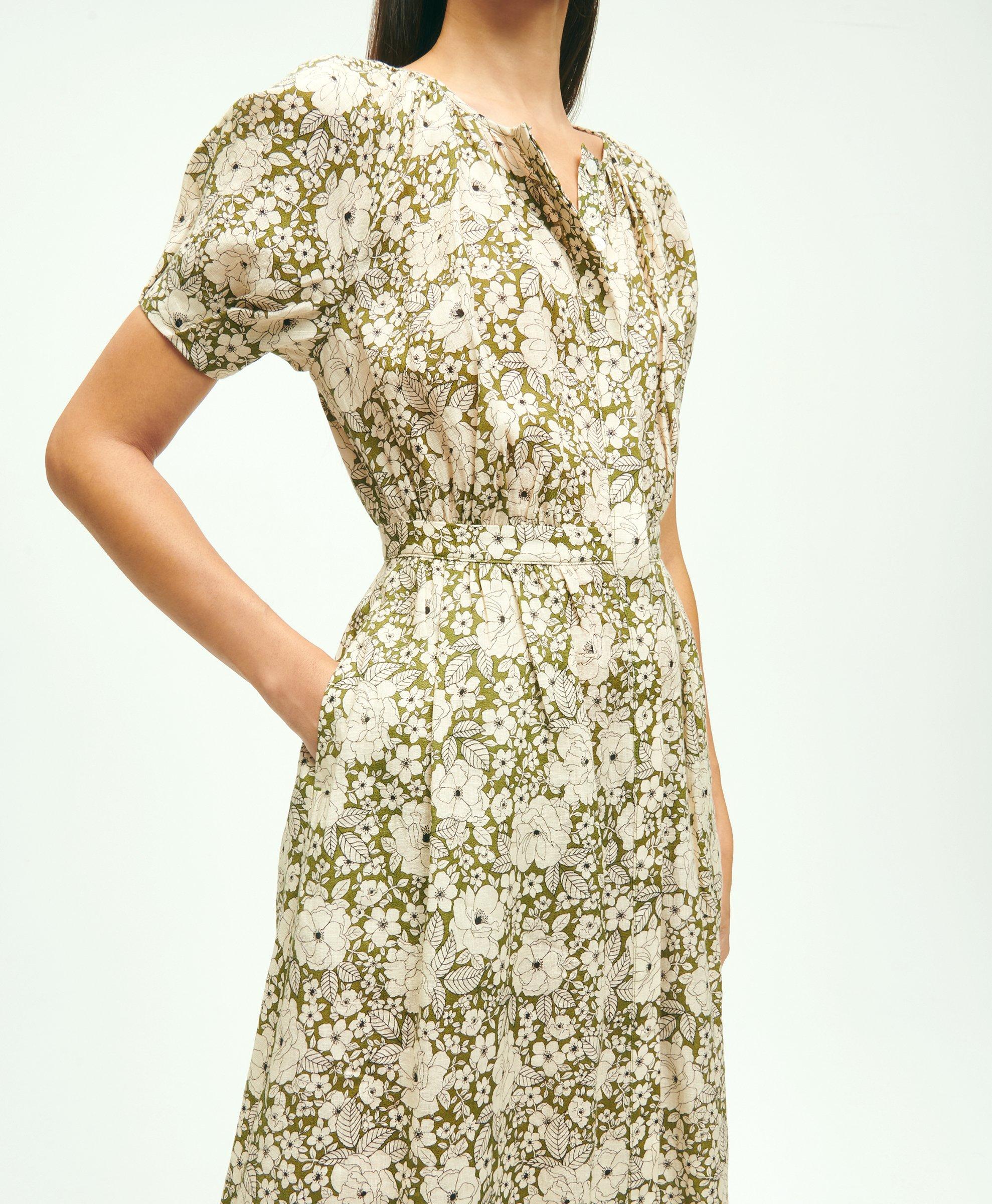 Brooks brothers floral clearance dress