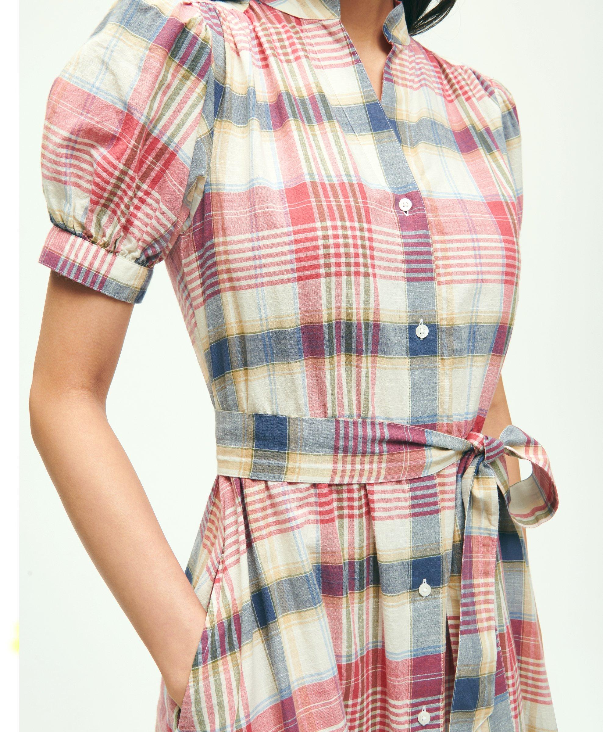 Cotton Belted Safari Shirt Dress