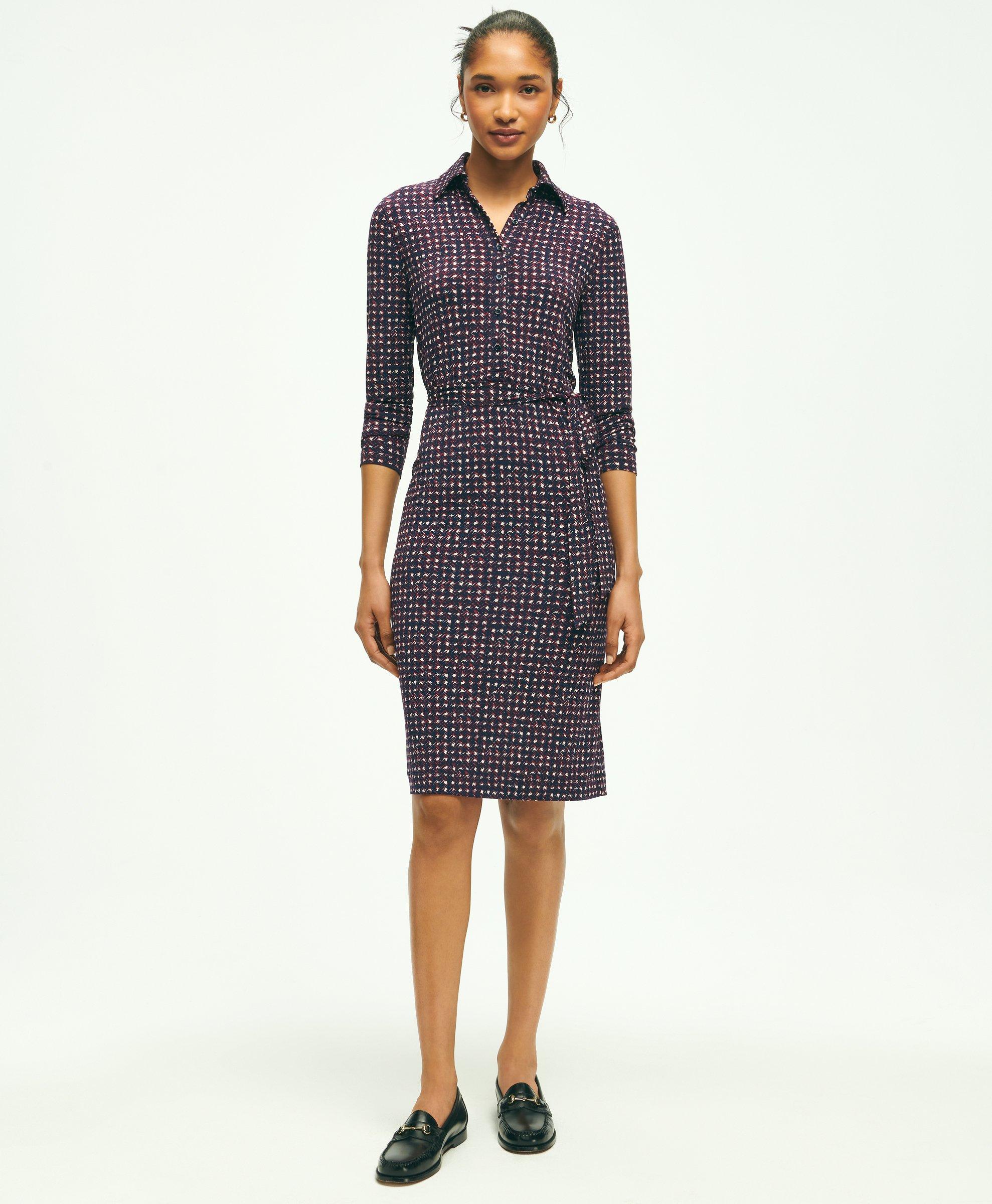 Plaid belted outlet dress