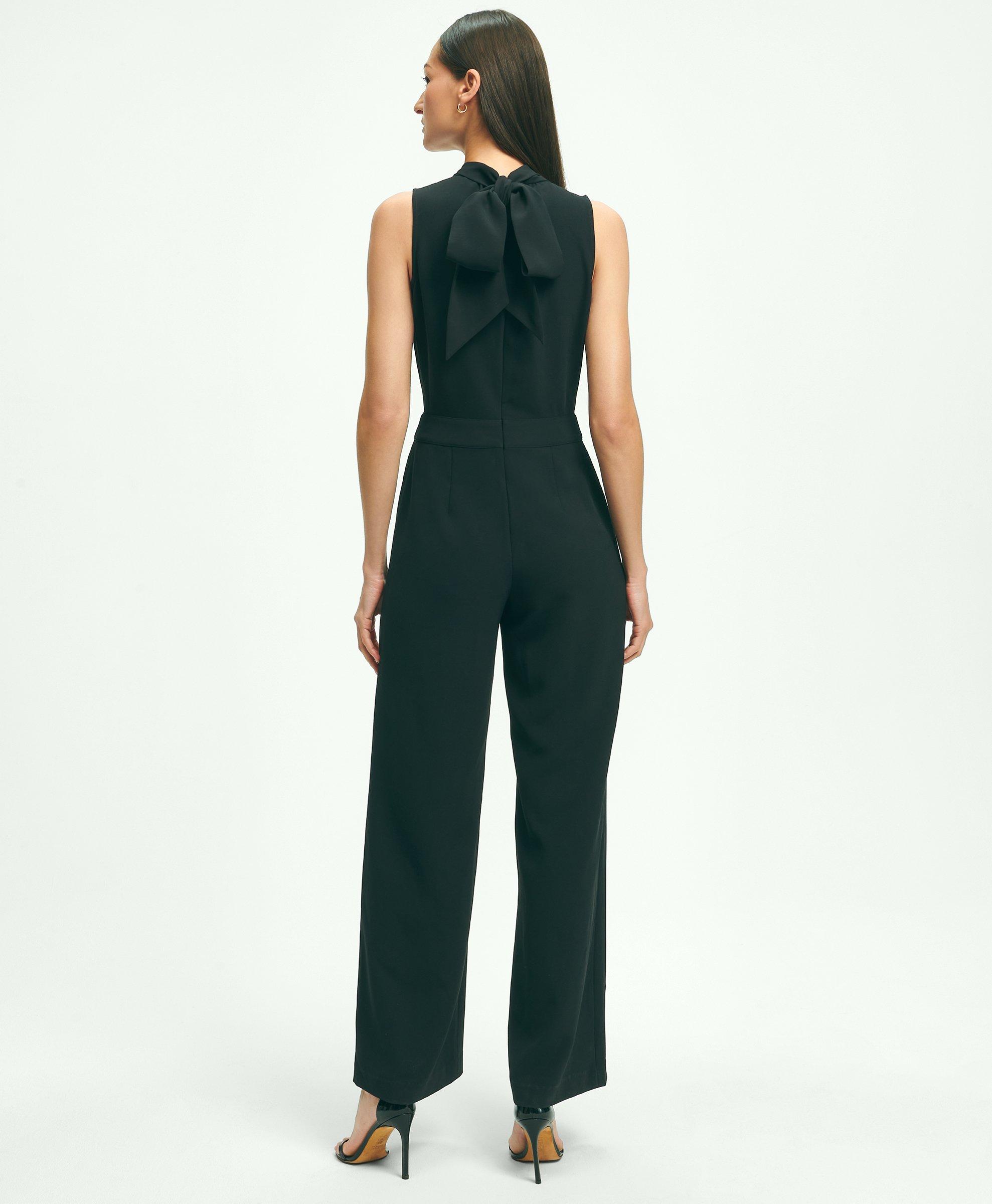 Crepe full leg hot sale jumpsuit