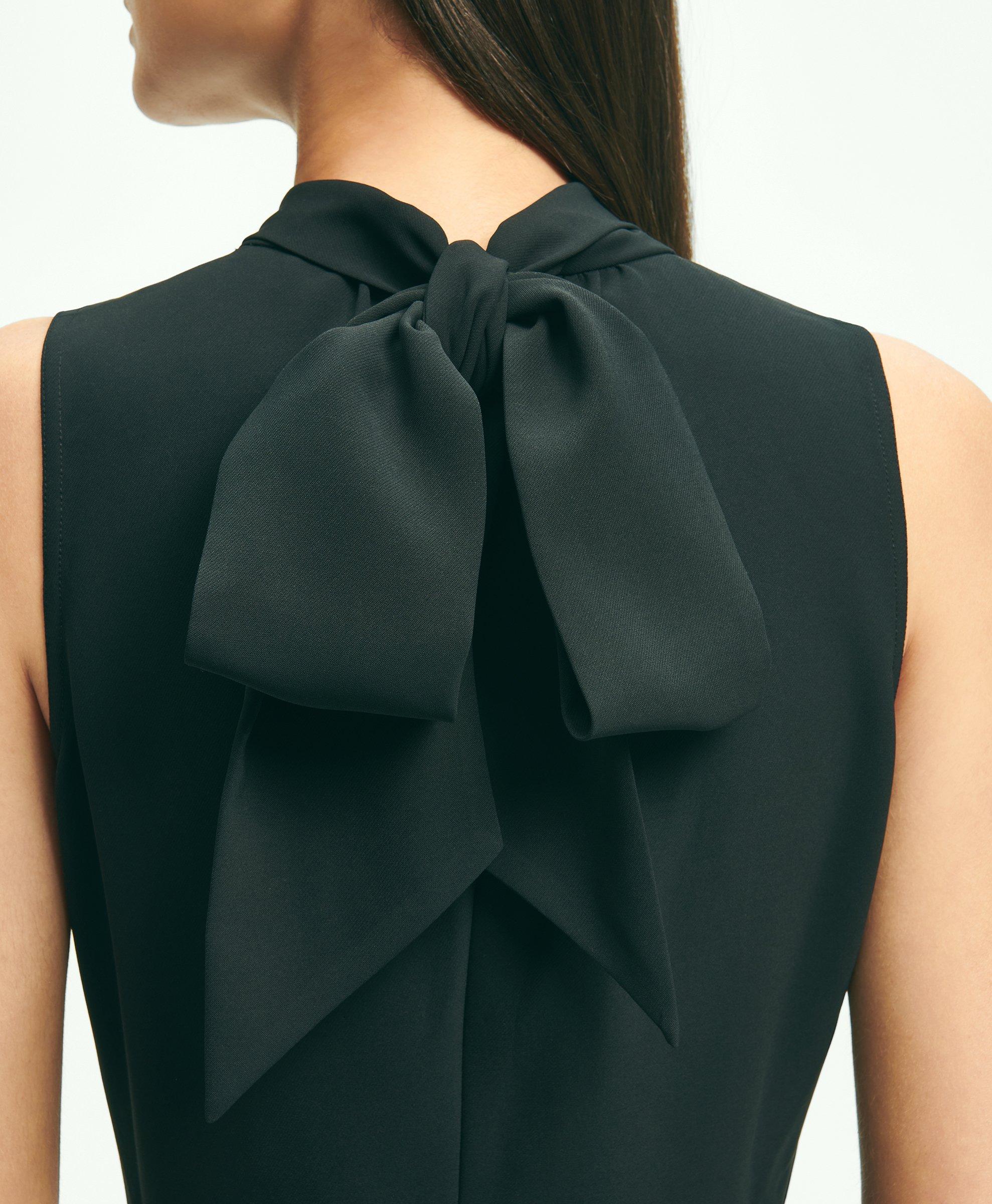 Crepe Bow-Neck Wide-Leg Jumpsuit, image 7