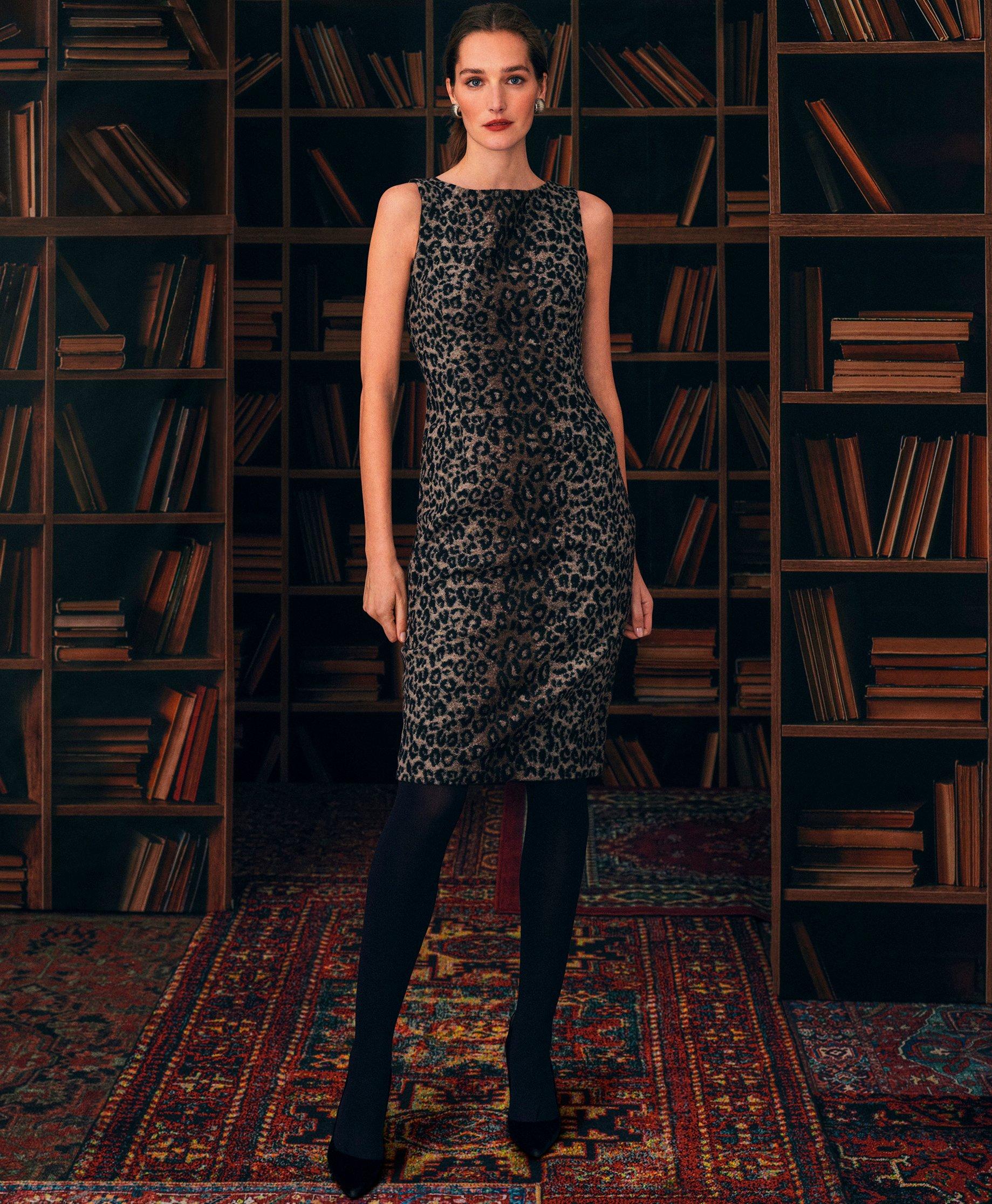 Leopard print hot sale sheath dress