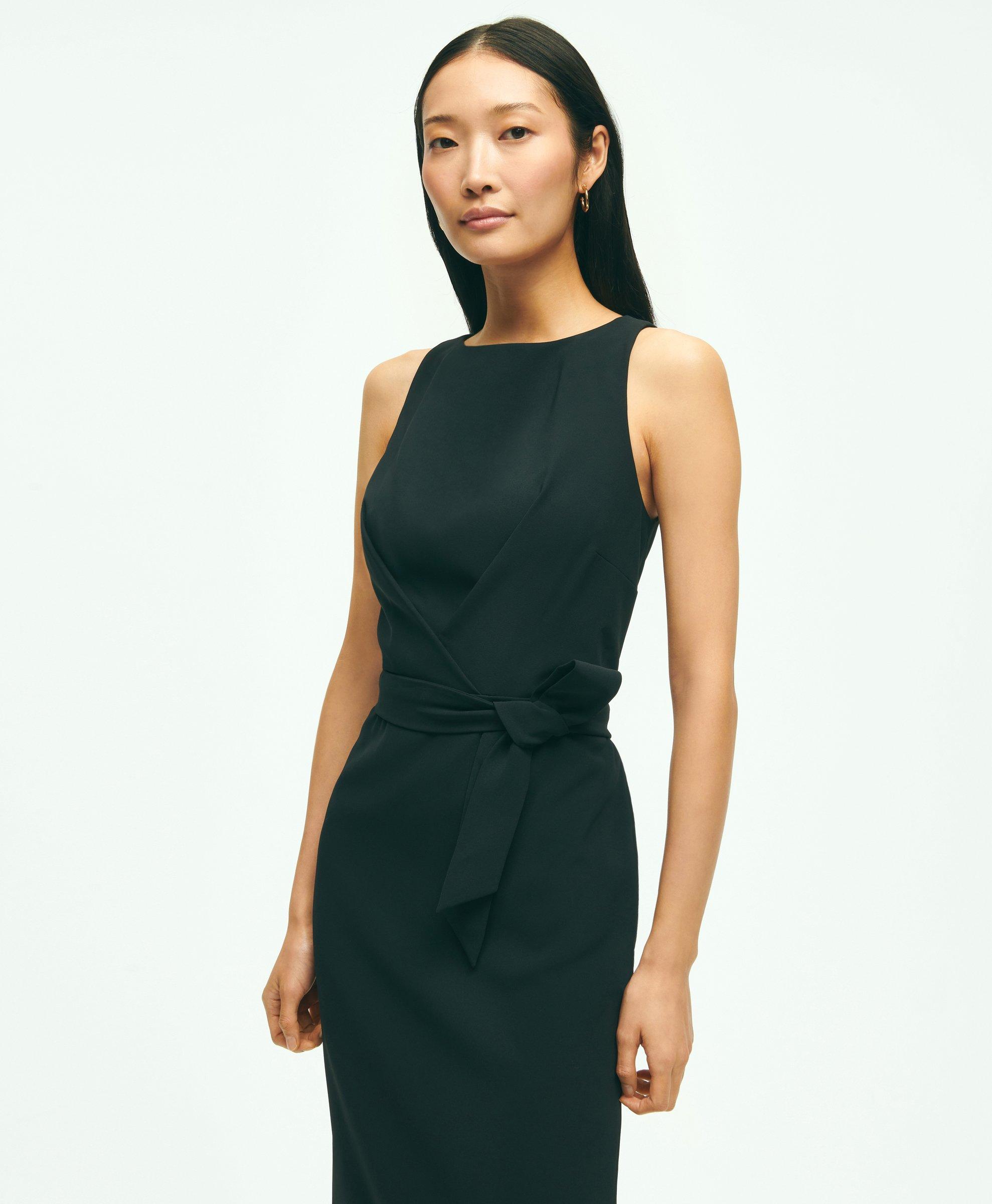 Black crepe hot sale sheath dress