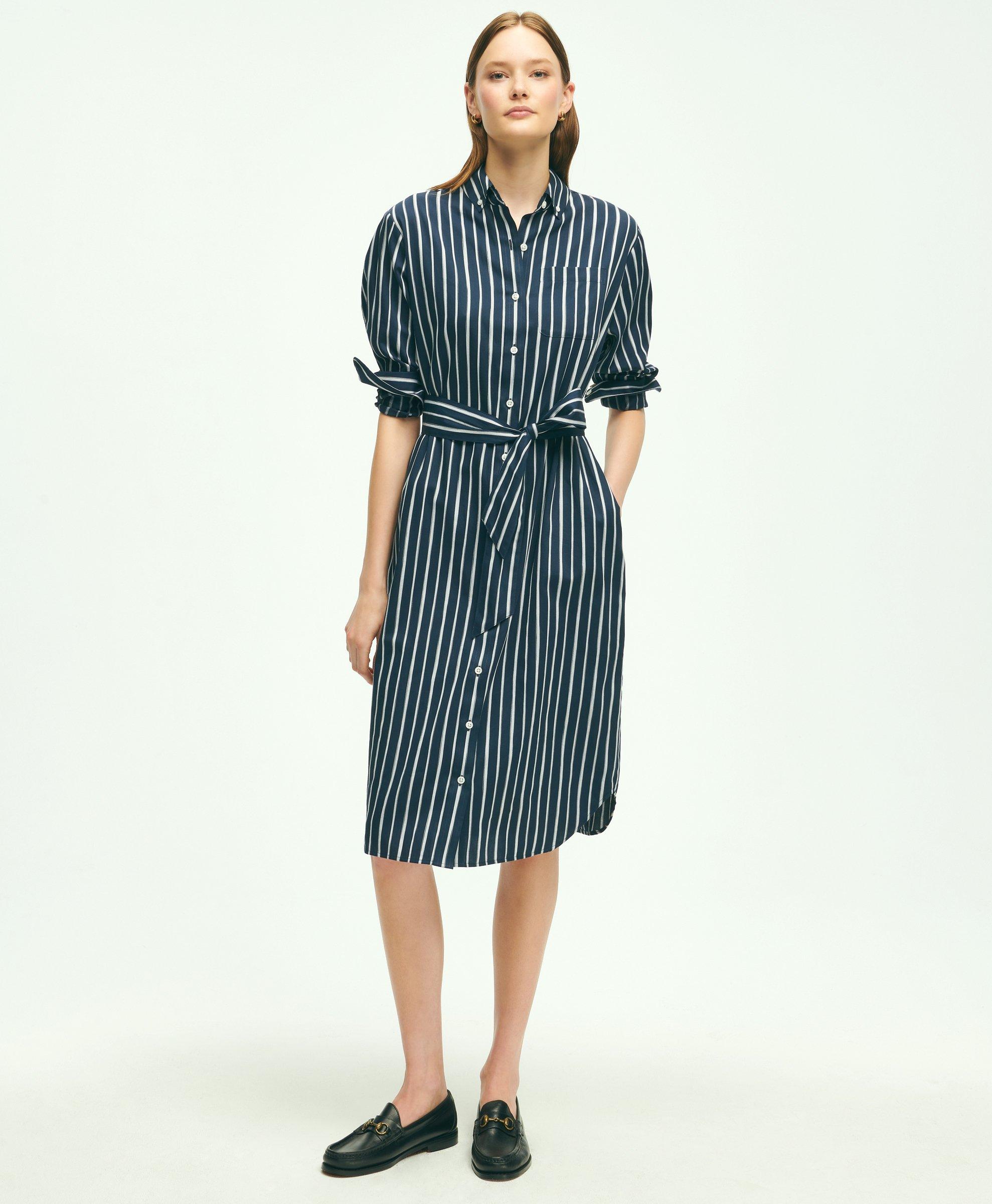 Young Girl Geo Print Drop Shoulder Shirt Dress & Hat Without Belt