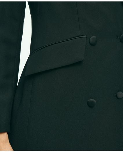 Crepe Double-Breasted Tuxedo Dress, image 6