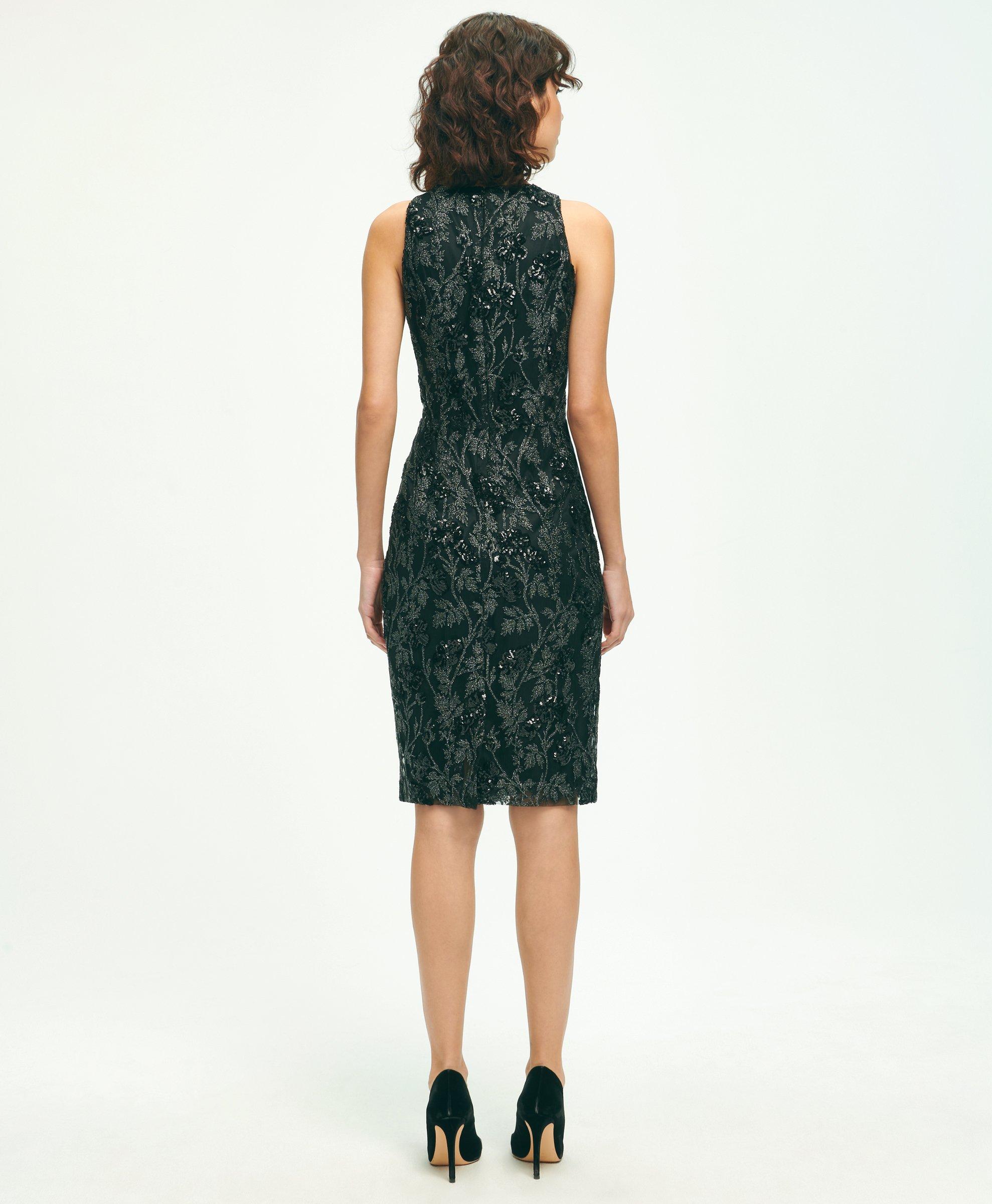 Black and outlet green lace dress