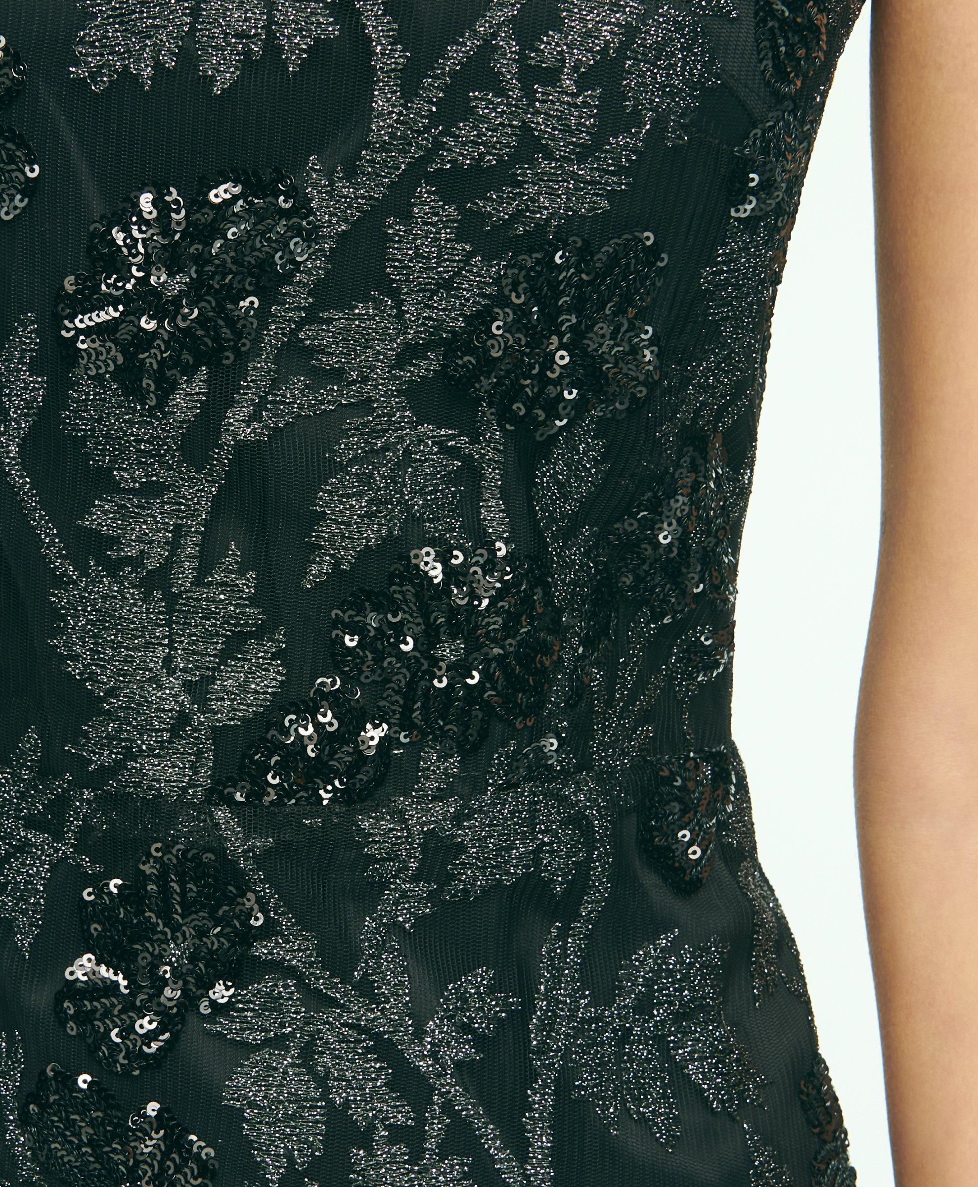 Sleeveless Sequin Lace Sheath Dress