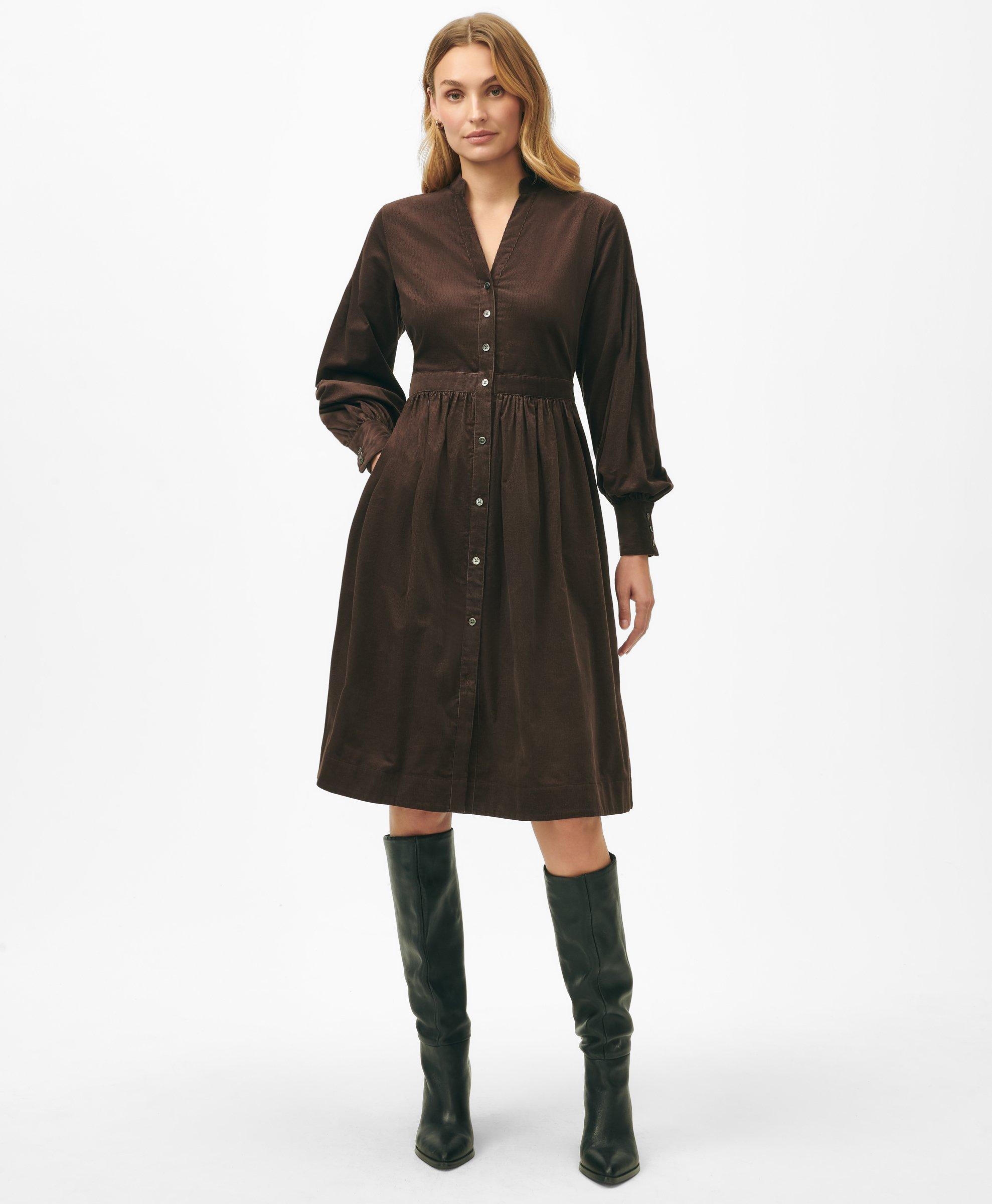 Corduroy shirt dress womens best sale