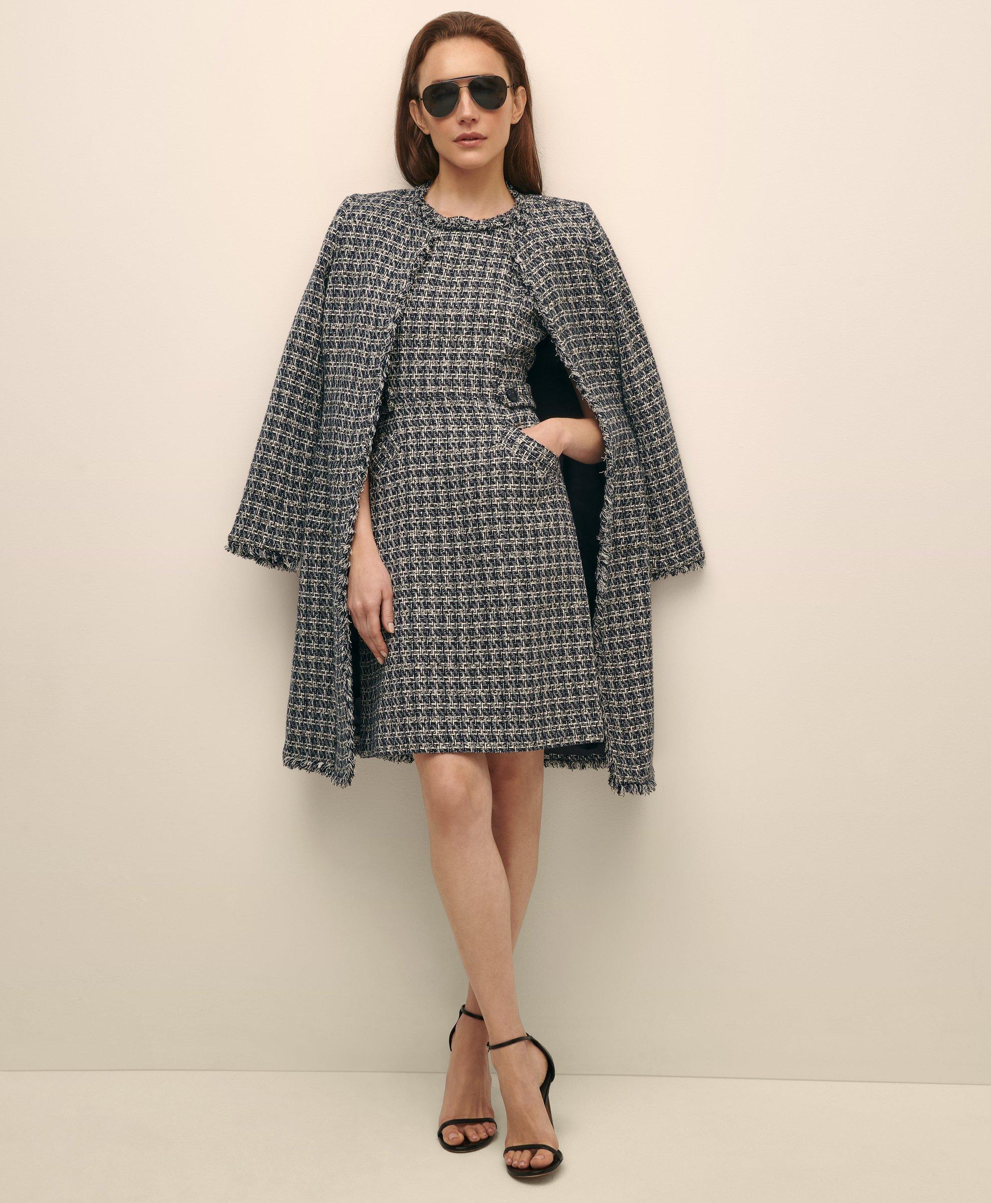 Brooks Brothers Cotton-blend Boucle Sheath Dress & Jacket Set In Black