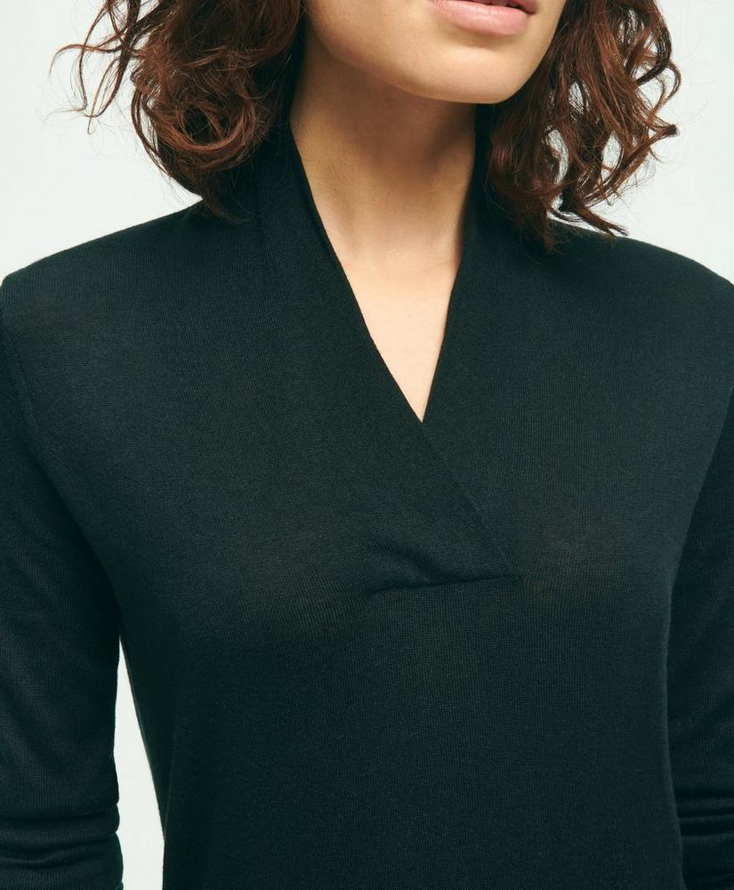 Silk-Cashmere Shawl-Collar Sweater, image 3