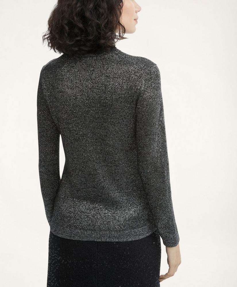 Sparkle-Knit Turtleneck Sweater, image 2
