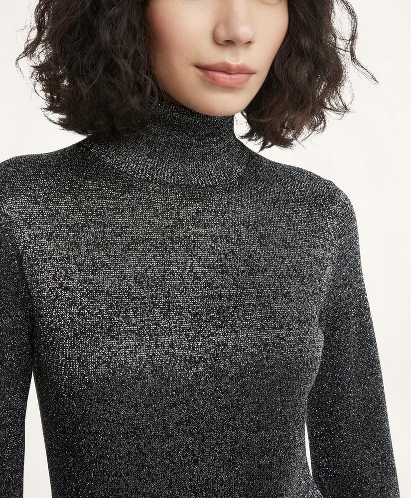 Sparkle-Knit Turtleneck Sweater, image 3
