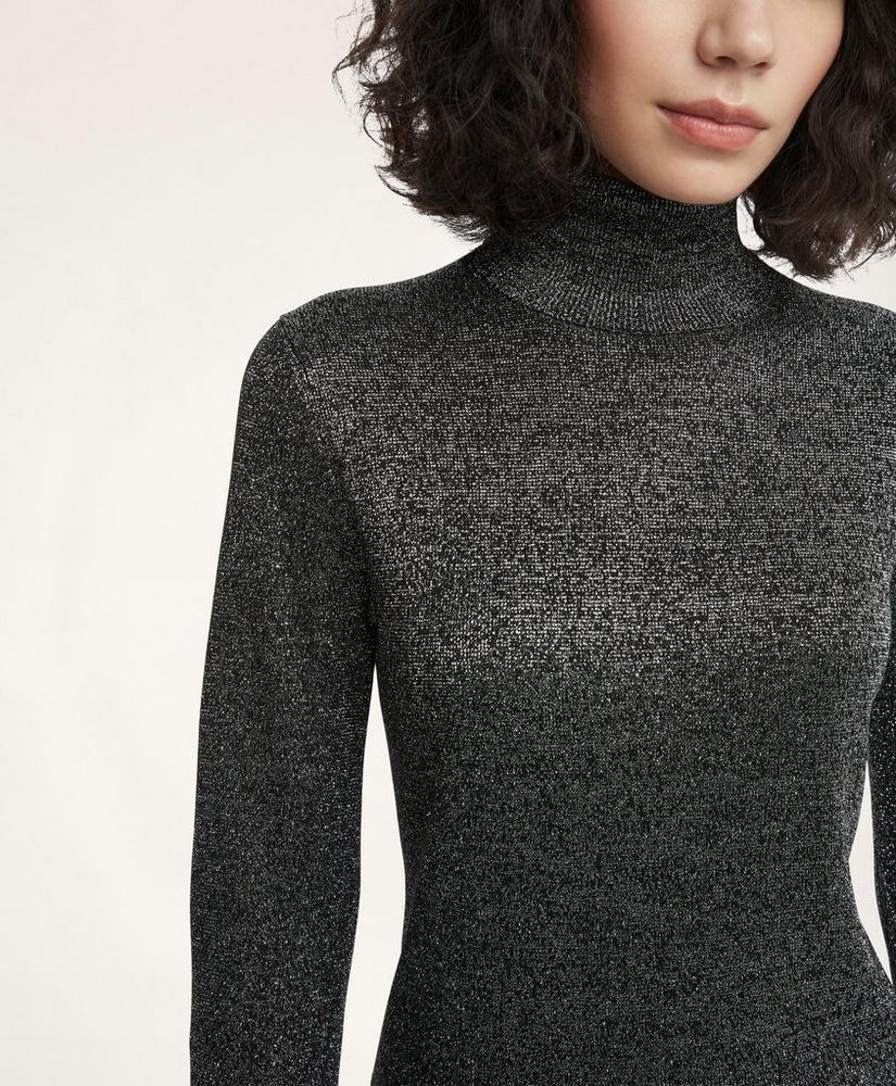 Sparkle-Knit Turtleneck Sweater, image 4