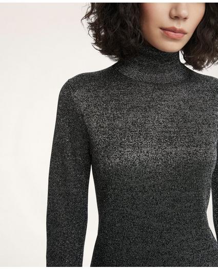 Sparkle-Knit Turtleneck Sweater, image 4