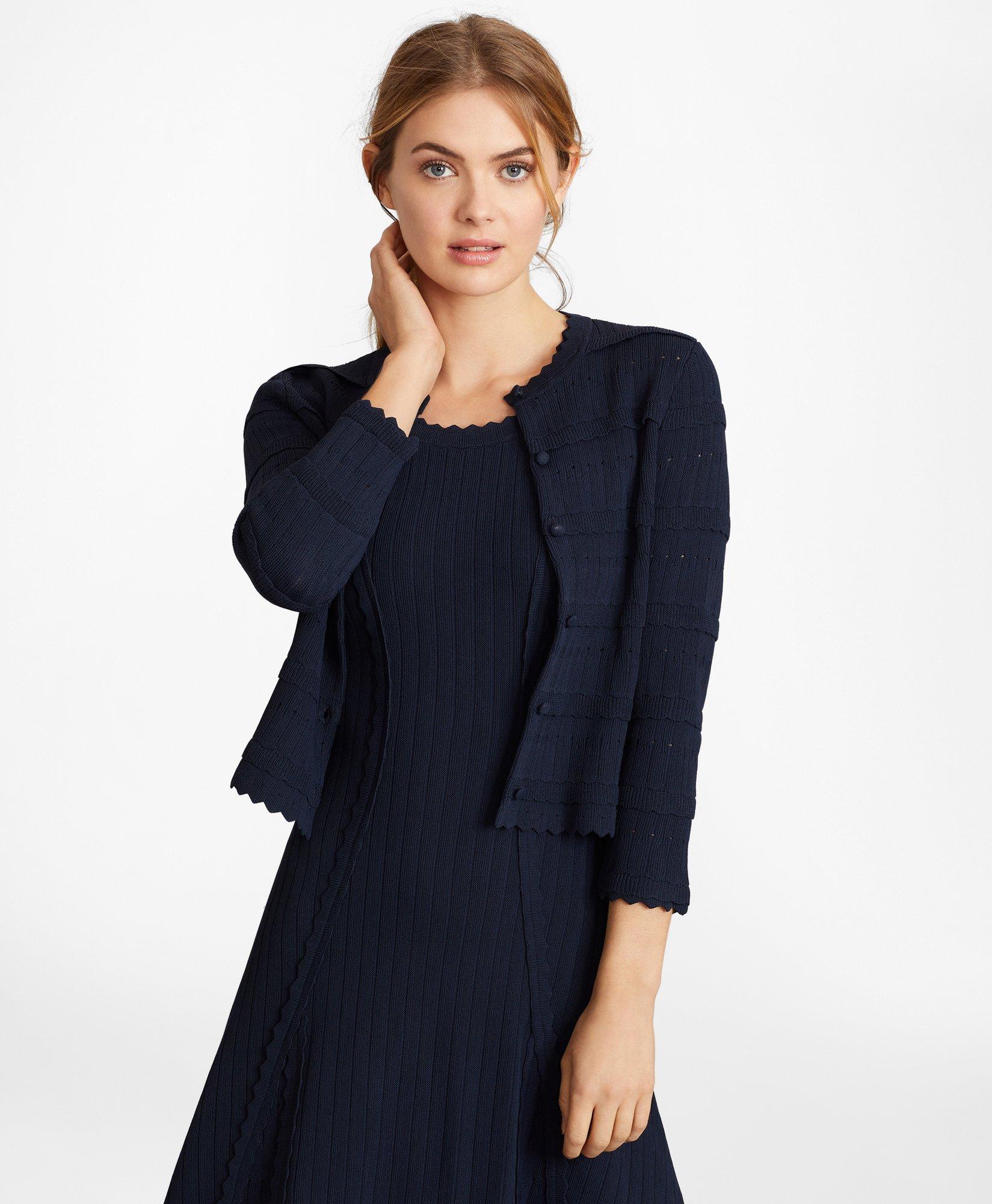 rib knit cropped cardigan