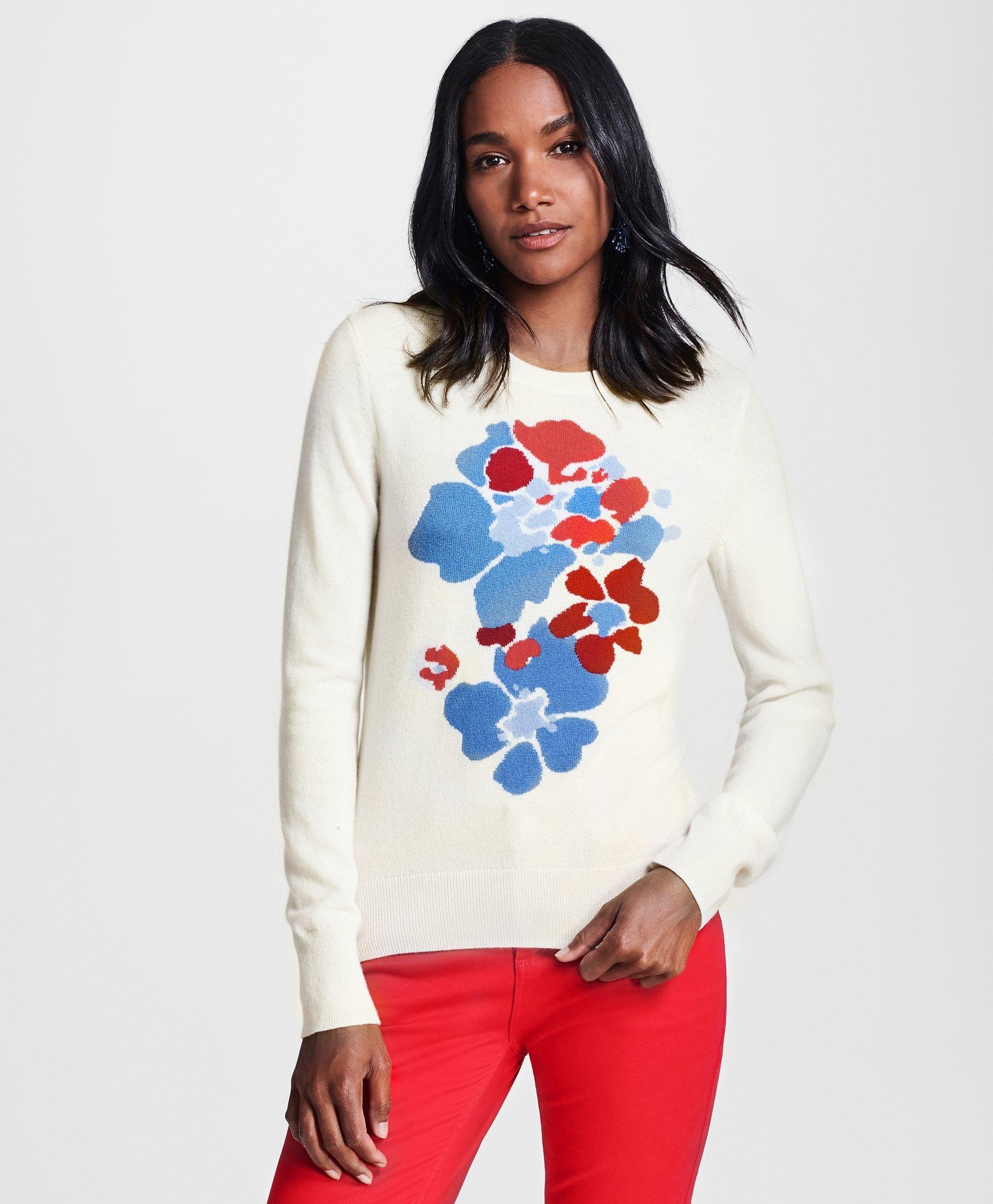 J crew embroidered outlet flower sweatshirt