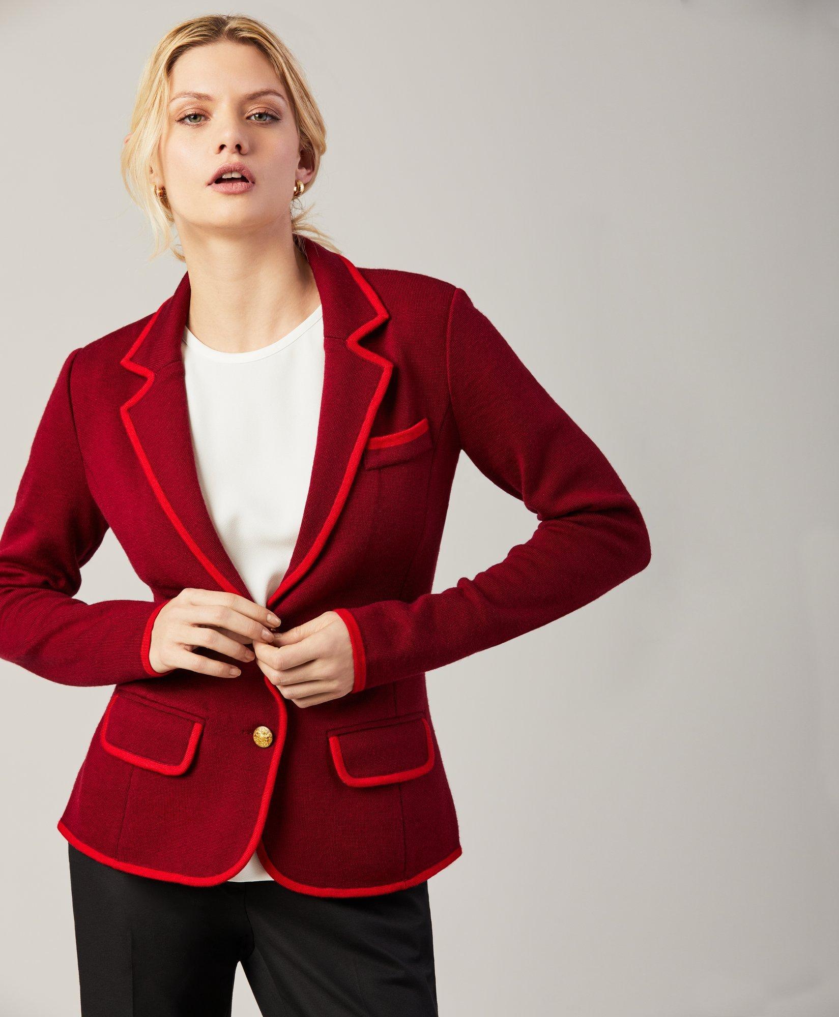 Merino Wool Milano Knit Rowing Blazer