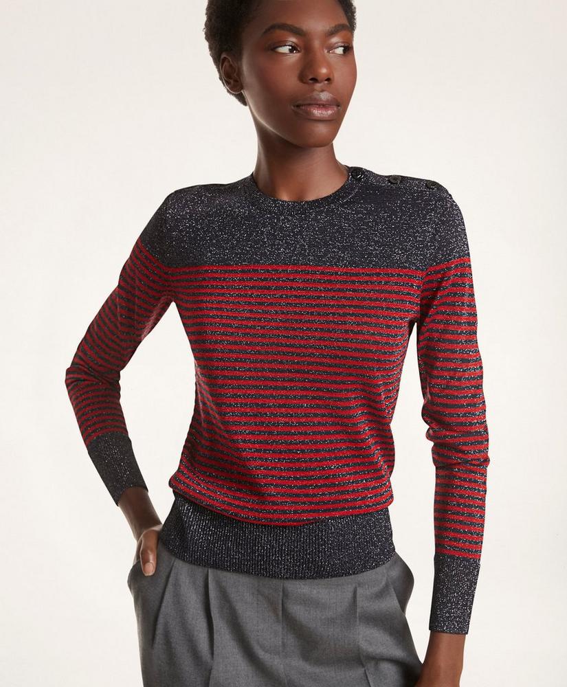 Mariner Stripe Metallic Sweater, image 1