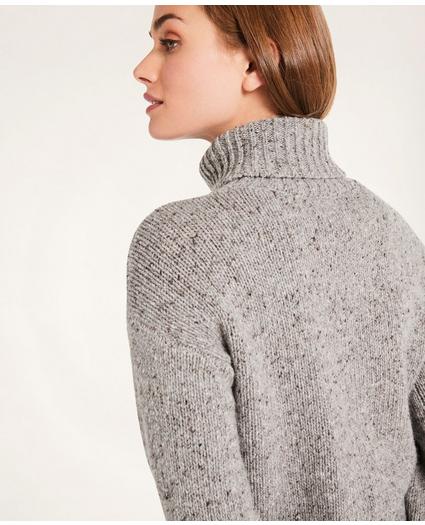 Merino Donegal Funnel Neck Sweater, image 3