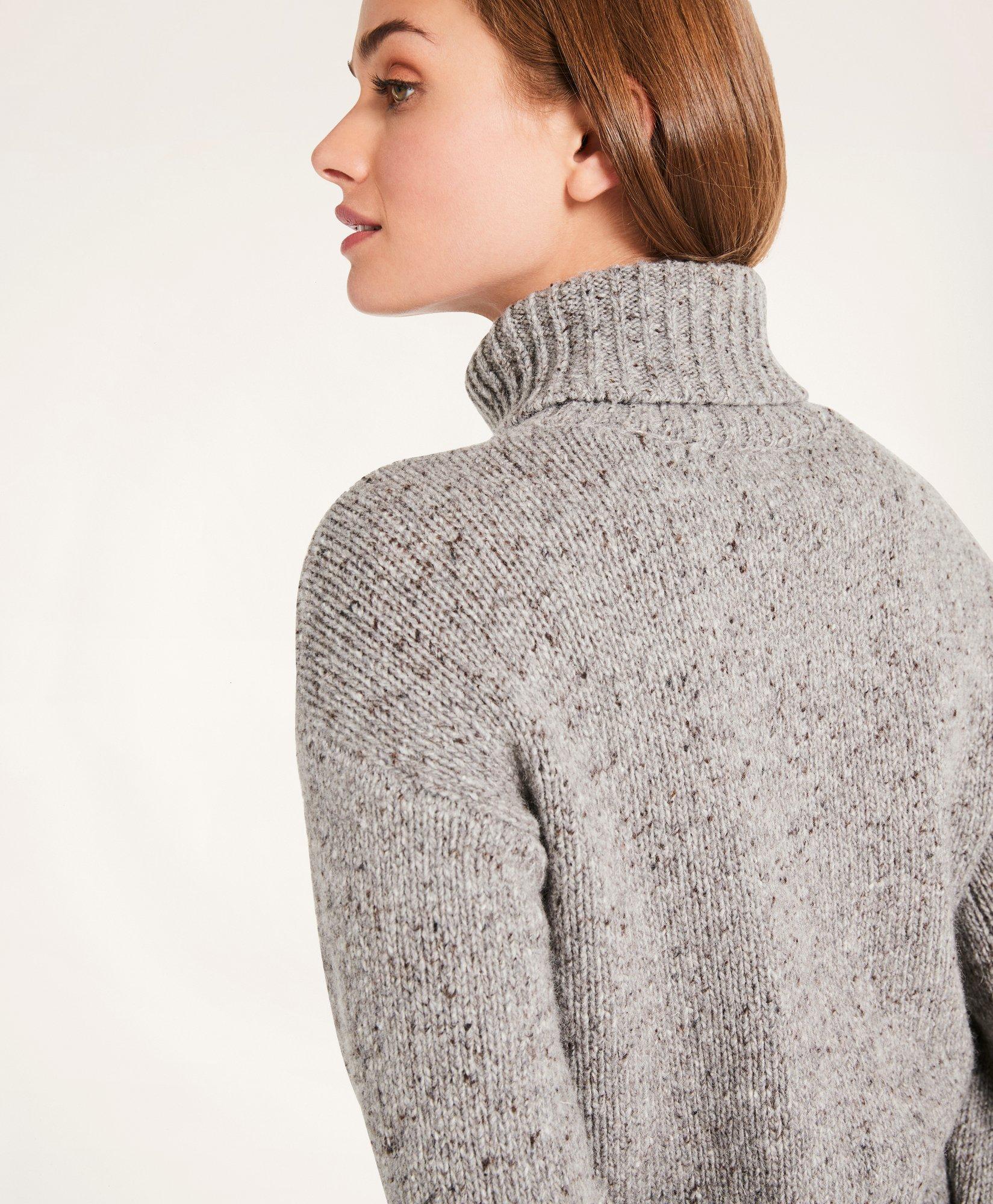 Merino Donegal Funnel Neck Sweater