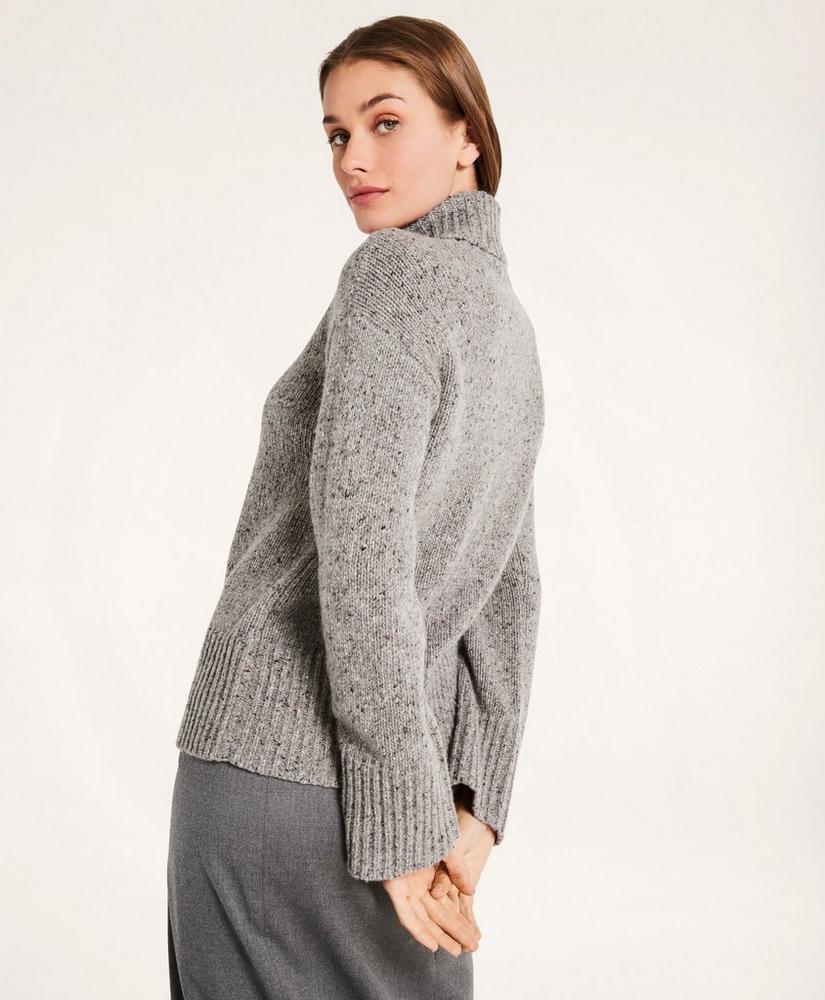 Merino Donegal Funnel Neck Sweater, image 4