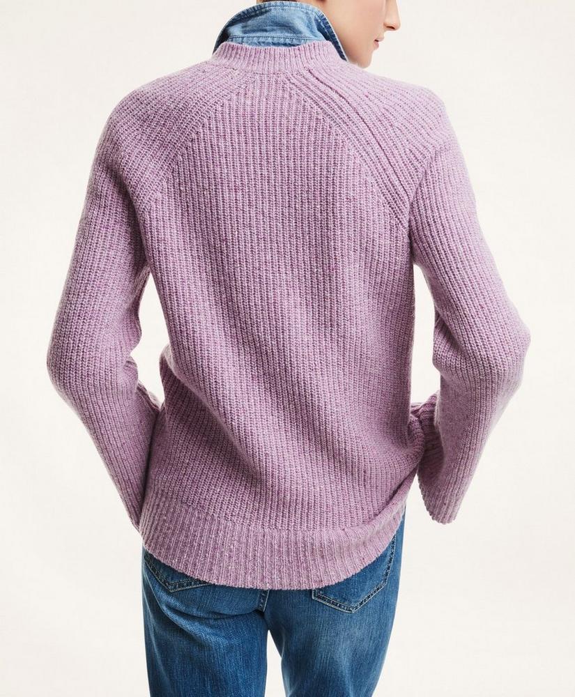 Merino Donegal V-Neck Sweater, image 3