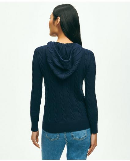 Cotton Cable-Knit Hoodie, image 2