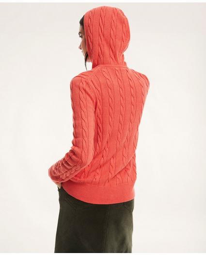 Cotton Cable-Knit Hoodie, image 4