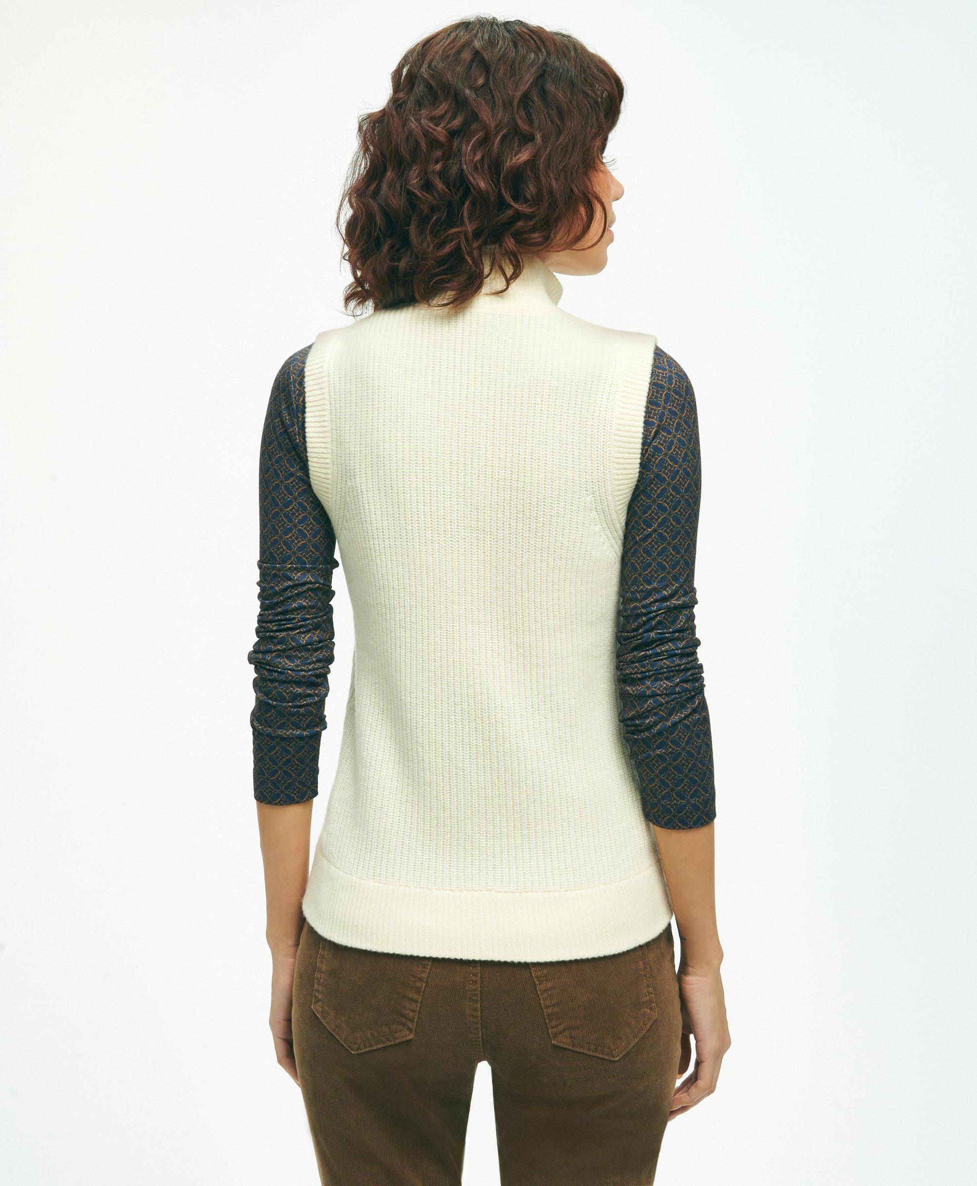 Monogram Wool-silk Sweater Vest In Black