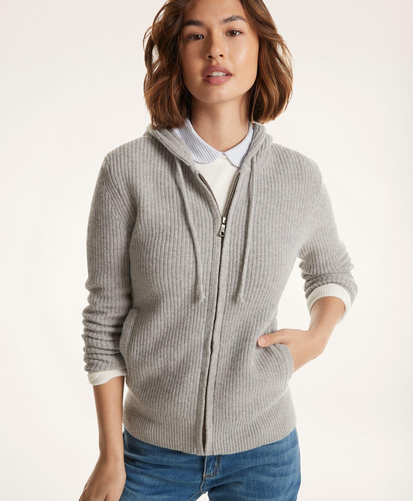 Cashmere zip 2025 hoodie women's