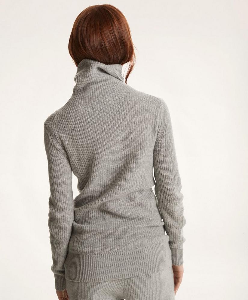 Merino-Cashmere Funnel Neck Sweater, image 3