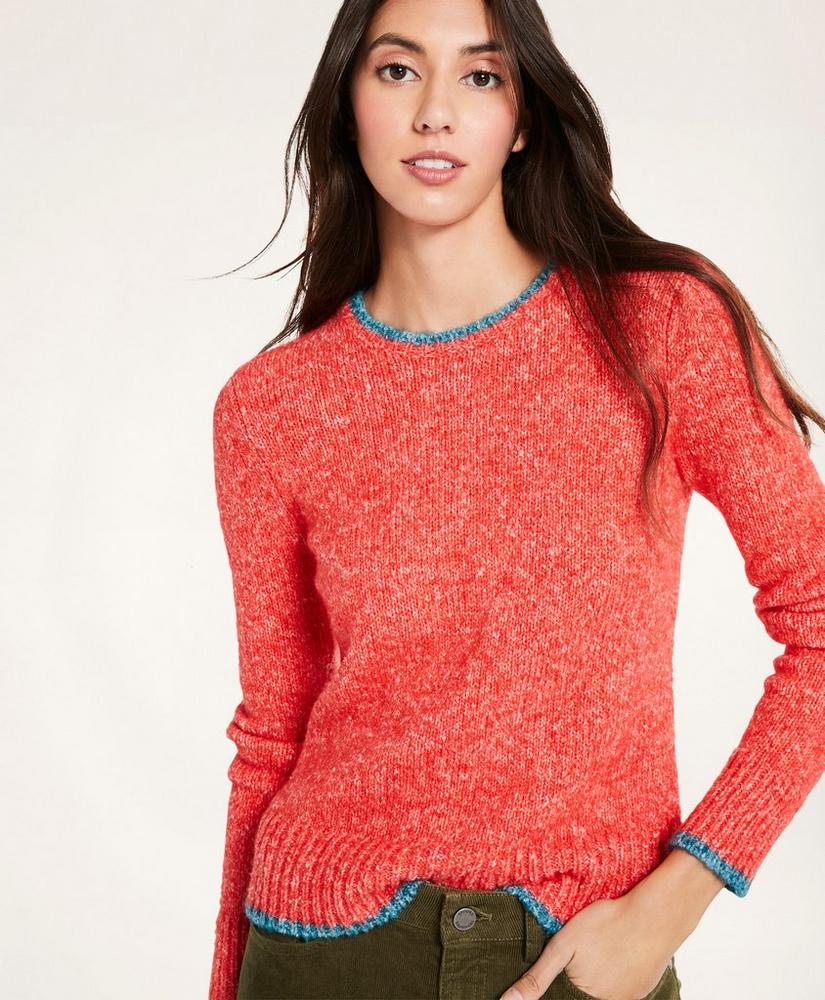 Wool-Cotton Blend Tipped Sweater, image 1