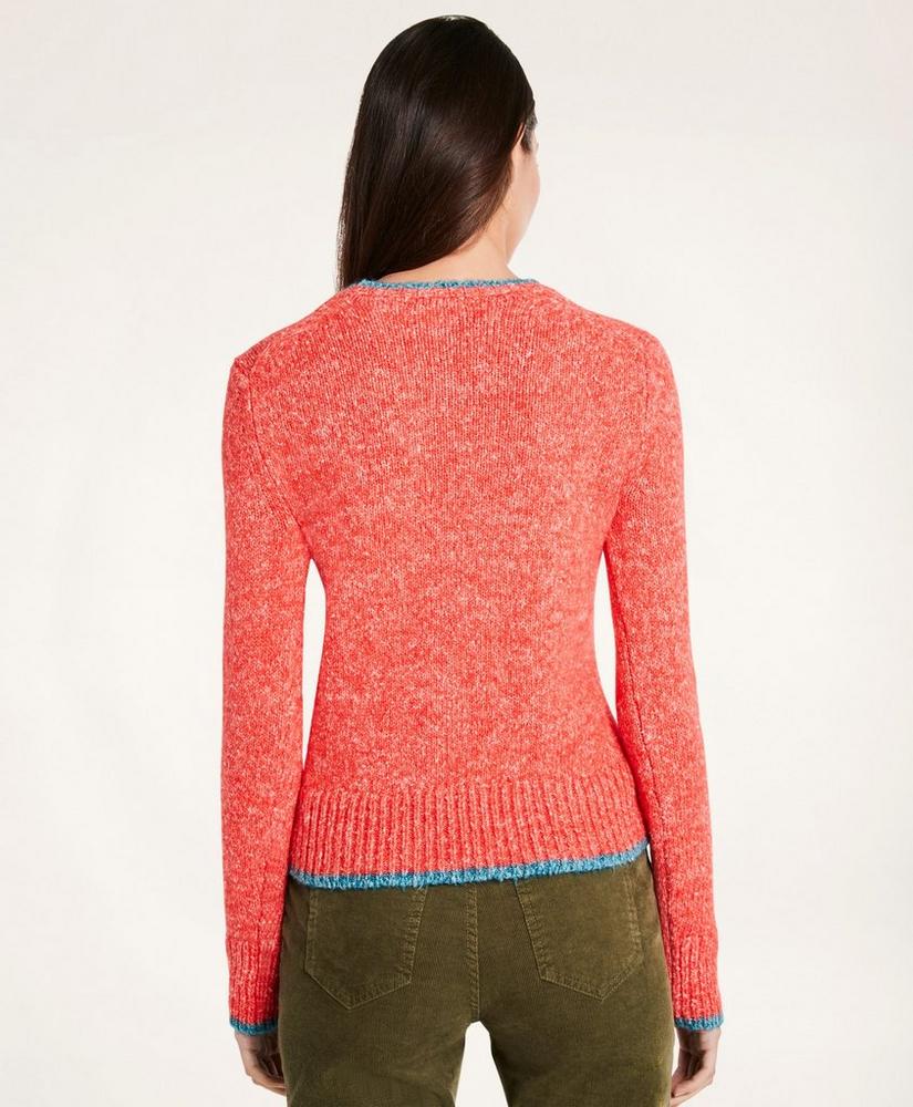 Wool-Cotton Blend Tipped Sweater, image 2