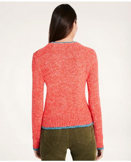Wool-Cotton Blend Tipped Sweater, image 2