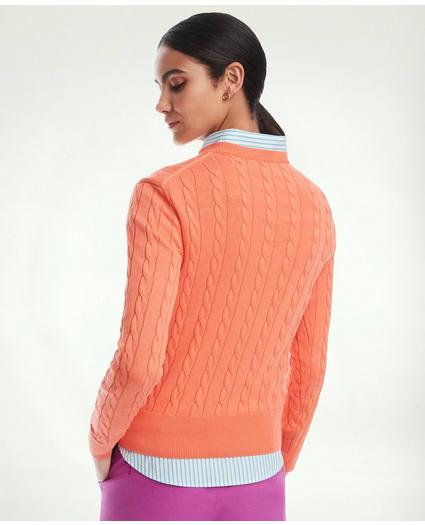 Supima® Cotton Cable Sweater, image 3
