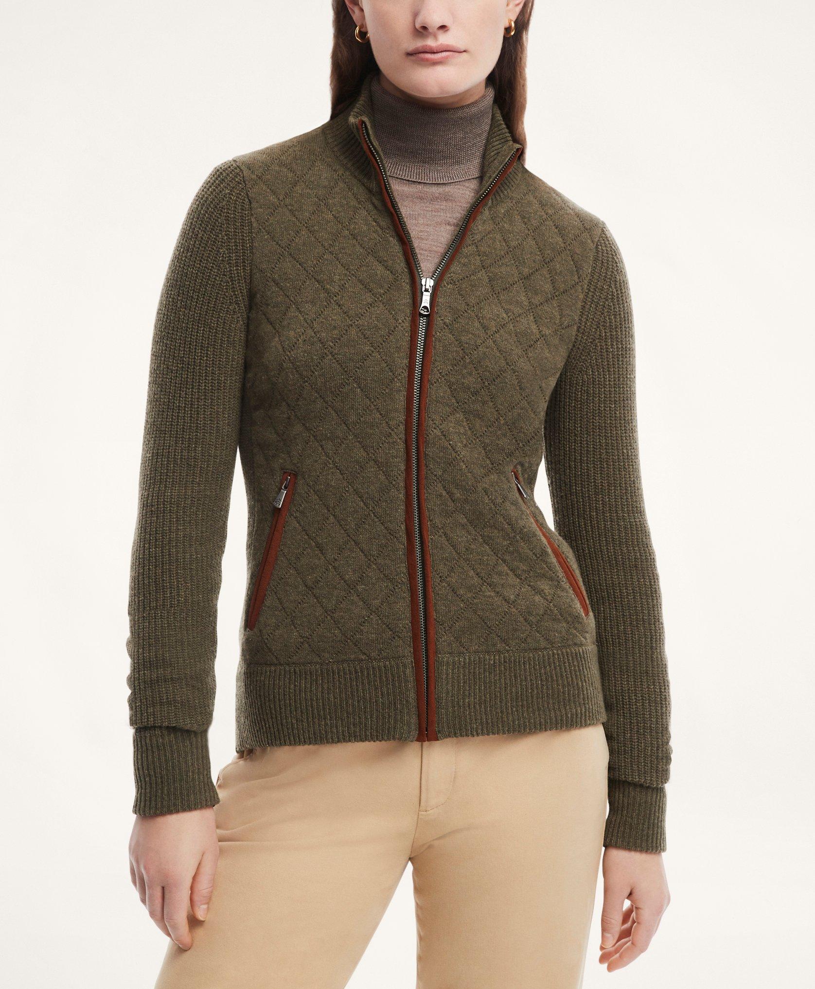 Merino Wool Zip Sweater Jacket