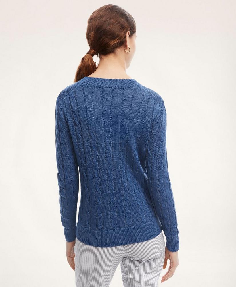 Italian Linen Cable Knit Sweater, image 3