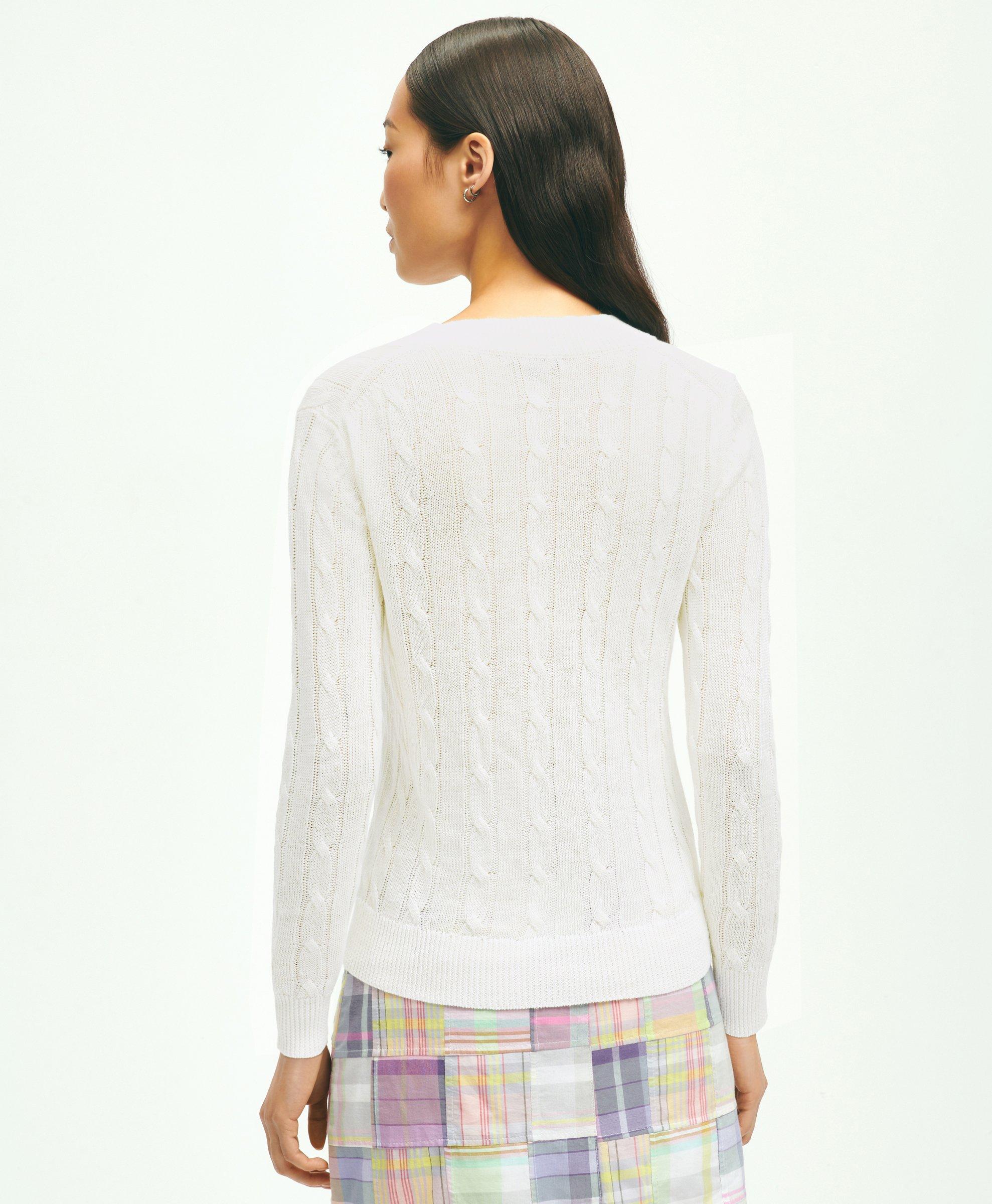 Italian Linen Cable Knit Sweater