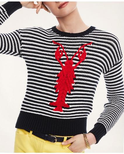 Cotton Stripe Lobster Sweater, image 1