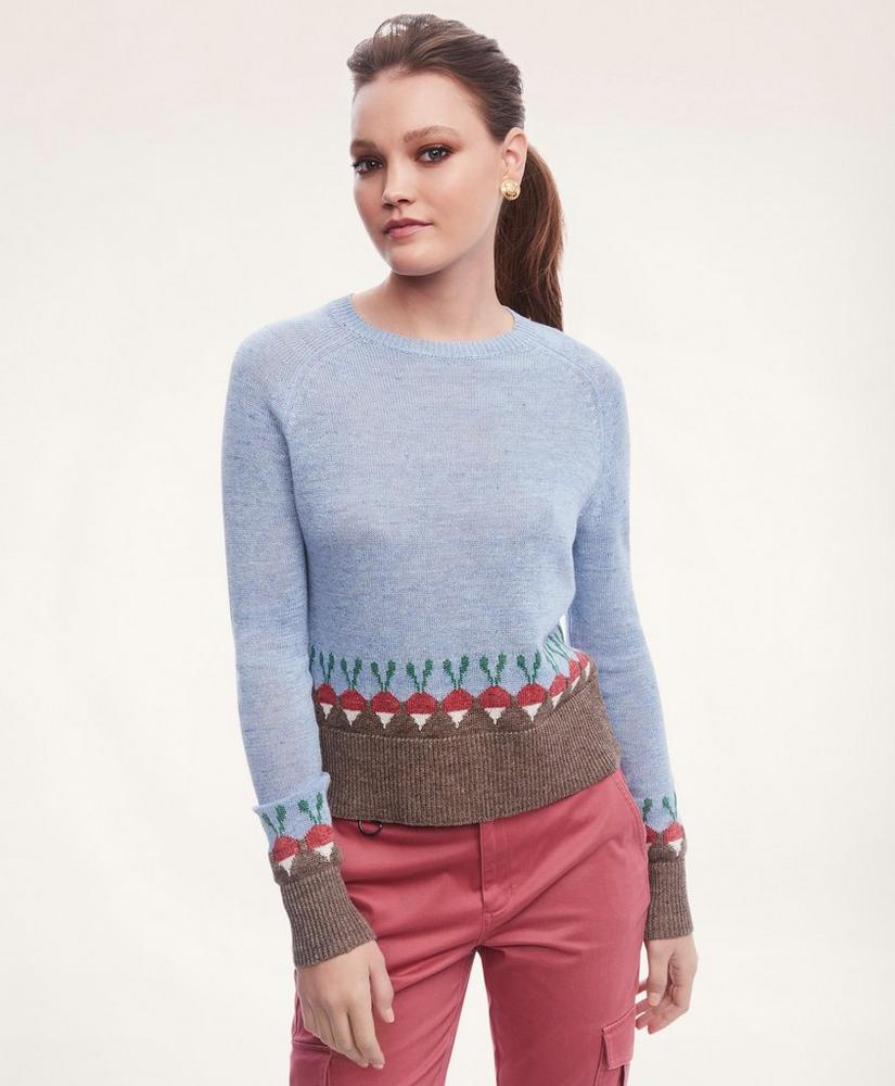 Linen Jacquard Sweater, image 1
