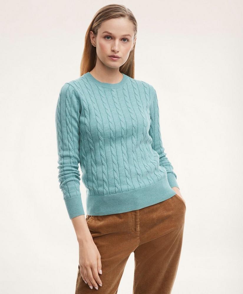 Supima® Cotton Cable Sweater, image 1