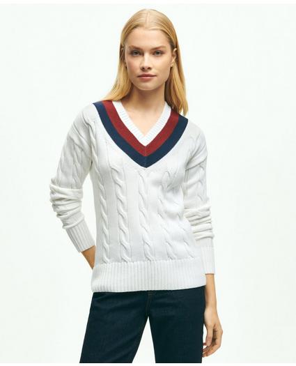 Supima® Cotton Tennis Sweater, image 1